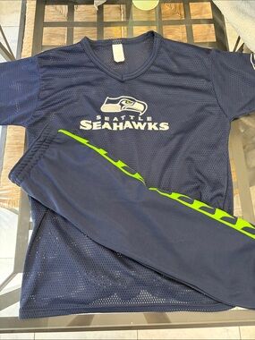 Seattle Seahawks Kids Matching Set - Navy with Neon Green Accent